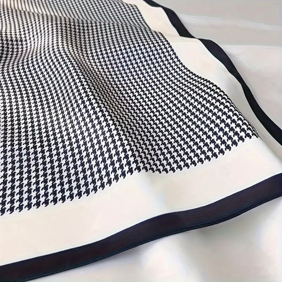 Silky Scarf, Simple Pattern Scarf 70cm Square Neck Scarves Shawl - Picture 5 of 5